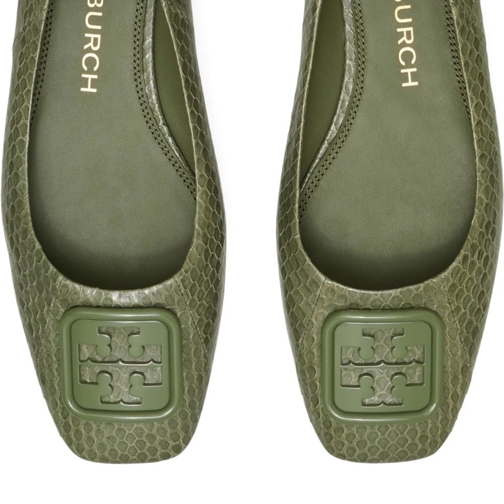 NWT TORY BURCH GEORGIA SQUARE 
TOE BALLET FLAT SIZE 10